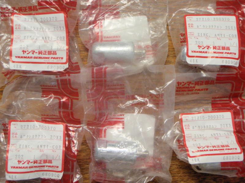 Yanmar marine diesel anodes zinc 27210-200370 set of 6 boat engine parts ebay 