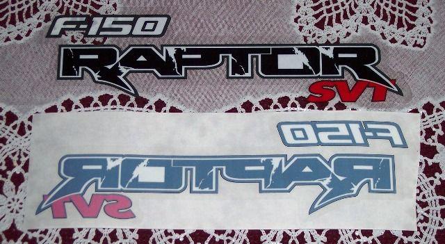 4 new 10 11 2012 2013 2014 ford f150 raptor svt 10" long 3" wide 3 color decals!