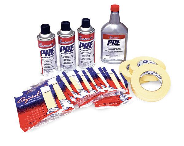 Autobody painting paint prep and surface cleaning kit