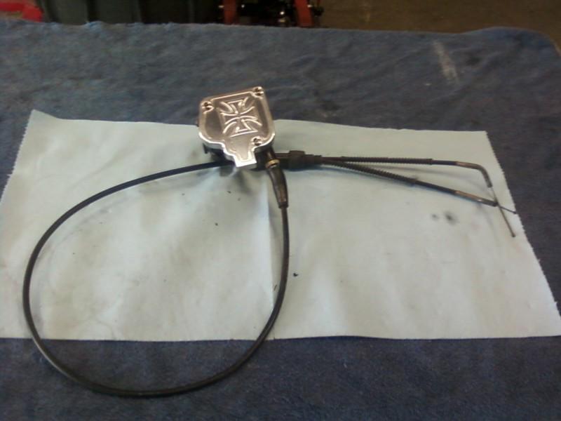 Banshee thumb throttle with cable and billet top drag race