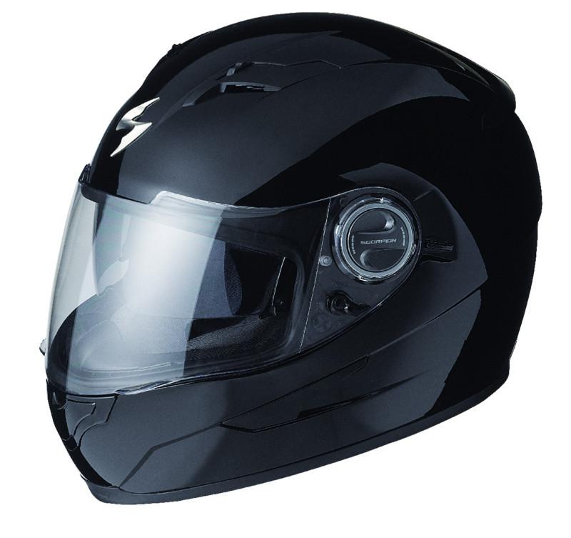 Scorpion exo-500 solid black medium motorcycle helmet full face med md m