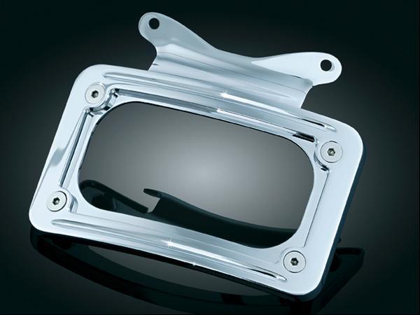 Kuryakyn 3157 chrome curved license plate mount for 2010-2012 harley touring