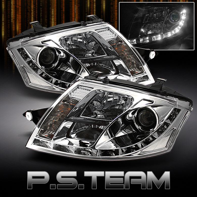 Sell 9906 AUDI TT CLEAR PROJECTOR HEADLIGHTS w/DAYTIME LED RUNNING