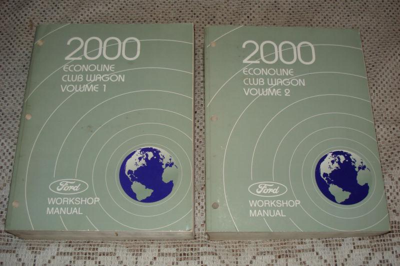 2000 ford econoline club wagon van service manual set shop books original repair