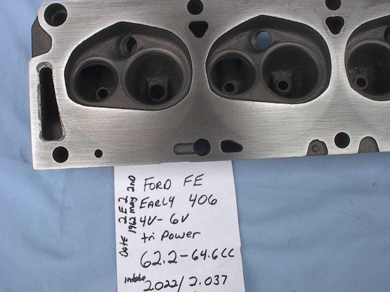 1962-1963 ford fe 406 tri power single head C2SE 6090 B bare dated may 2nd 1962, US $299.99, image 8