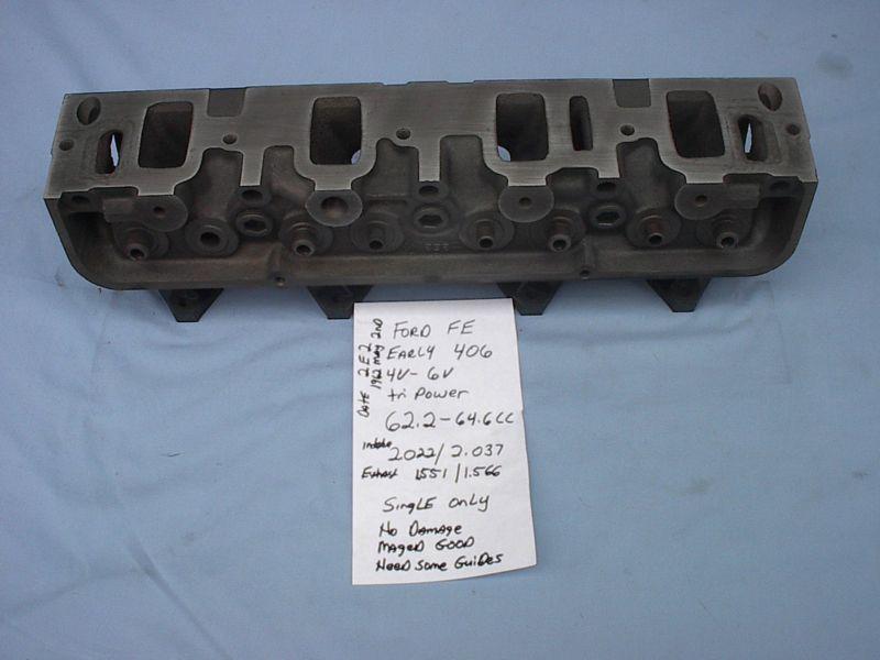 1962-1963 ford fe 406 tri power single head C2SE 6090 B bare dated may 2nd 1962, US $299.99, image 9