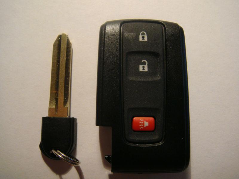 1 oem 2004-2009  toyota prius smart key fob  black logo mozb21tg w/o smart entry