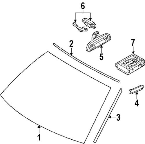 Bmw oem 51317177298 windshield glass-windshield