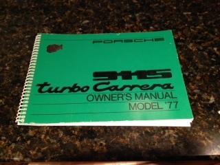 1977 porsche 911 s 911s turbo carrera owners manual guide book