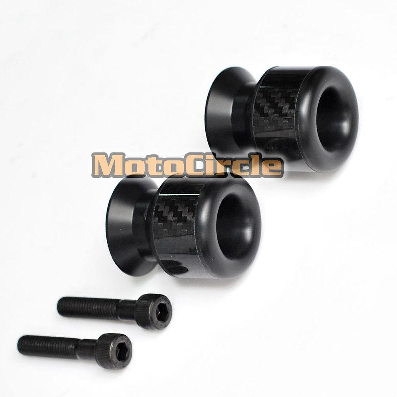 Carbon swingarm spools sliders for suzuki paddock stand race protecters m8