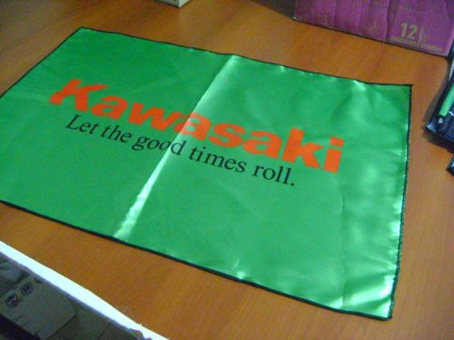 Kawasaki motorcycle flag banner sublimated mancave deco motorcycle bike ninja
