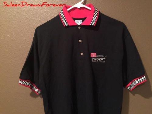 Rare 2005 - 06 ssv ford gt team employee black polo shirt saleen mustang shelby