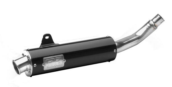 Dg performance race slip-on exhaust blk kawasaki kfx400 2003-2006