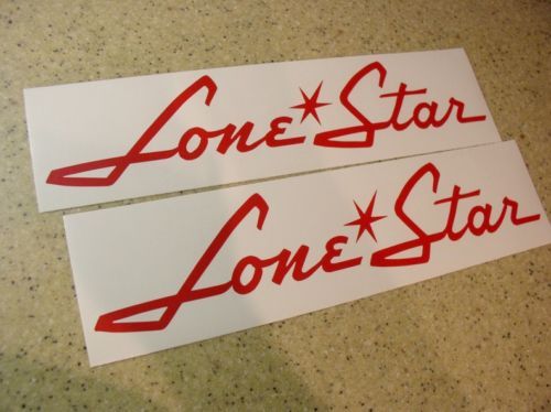 Lone star boat vintage decal die-cut 2-pak free ship + free bass fish decal!