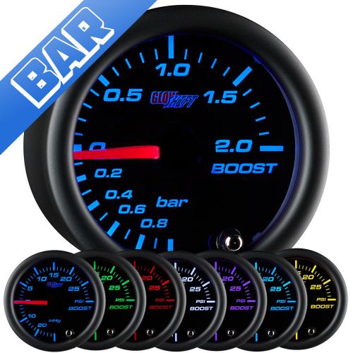 Sell 52mm GlowShift Turbo 2.0 BAR Boost Vacuum Gauge w. 7 Color LED