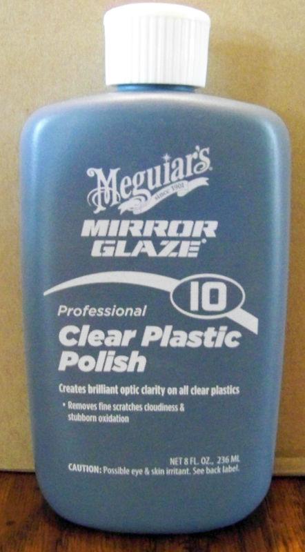 Meguiar's clear plastic polish #10 mirror glaze removes scratches meguiars nos