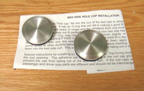 1940 - 1966 chevy truck bedside curl hole aluminum caps  pair