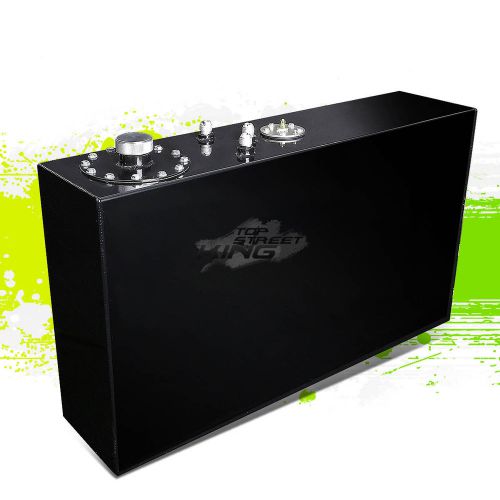 17 gallon lightweight black aluminum gas fuel cell tank+sender 30"x7"x17"