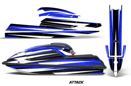 Amr racing jet ski wrap for kawasaki 750 sx graphics kit all years attack blue