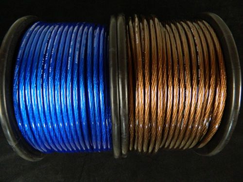 8 gauge wire 25 ft 5 black 20 blue  awg cable power ground stranded primary amp