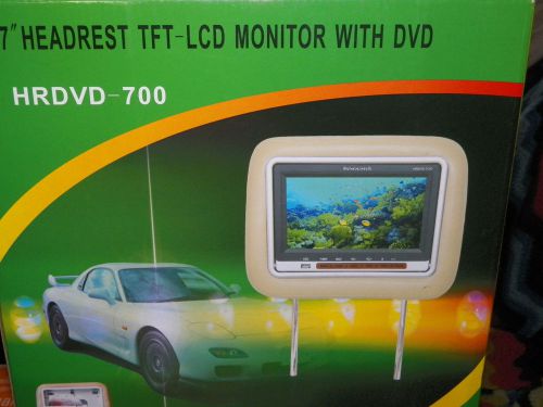 Innovatek 7&#034; headrest monitor w/dvd &amp; monitor w/ tv tuner gray leather new