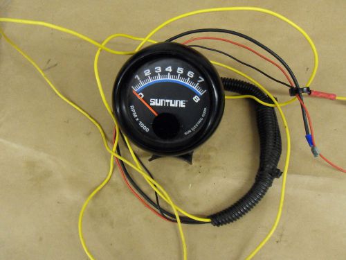 Vintage suntune tachometer by sun electric - 8,000 r.p.m. - with bracket