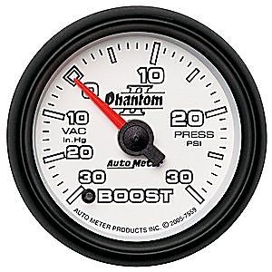 Auto meter 7559 phantom ii series gauge 2-1/16&#034; boost/vacuum full sweep electric