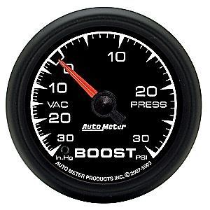 Auto meter 5903 es series gauge 2-1/16&#034; boost/vacuum (30&#034; hg/30 psi) mechanical