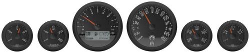 Medallion instrumentation systems 8960-00122-01 premium bagger gauges black face