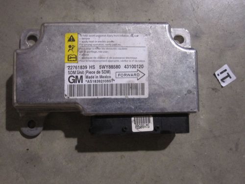Chevrolet gm oem 09-11 hhr supplemental restraint system-sdm module 22761839