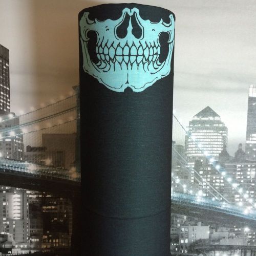 Light blue / tiffany bad to the bone skull tube mask bandana multifunctical