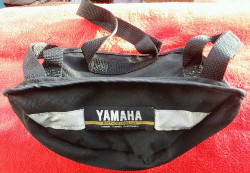 Vintage arctic cat snowmobile handlebar bag black  reflective strip 2 pockets