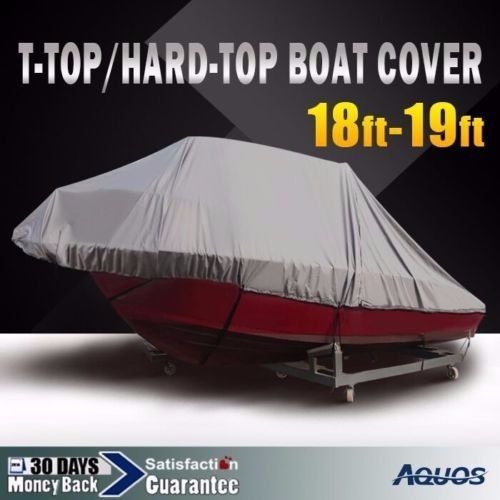 Heavy-duty 18ft-19ft / 5.2m-5.8m trailerable jumbo t-top hard-top boat cover