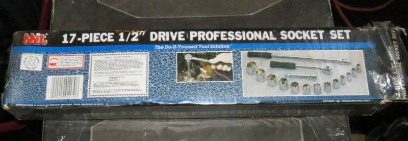 #092 michigan industry tools 17 pc 1/2 inch metric 6 pt socket set free us ship