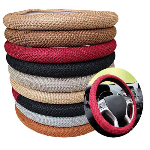 Sell DIY Car Steering Wheel Cover Anti Ventilation Leather Auto Slip