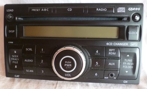 07-09  nissan versa radio 6 disc cd mp3 player cy05e face plate replacement oem