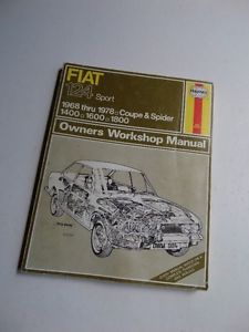 Haynes shop manual for 1968-1978 fiat 124 coupe &amp; spider