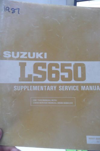 1987 87 suzuki ls650 ls 650 supplementary shop service repair manual oem
