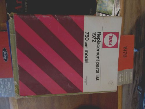 Bsa replacement parts list 1972  -  750 cm model