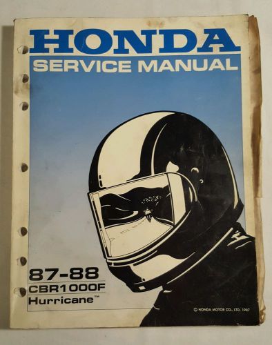 1987-1988 honda cbr1000f hurricane service manual oem 61mm501