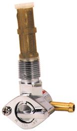 90 degree outlet petcock fits-early harley models 1966-1974 w/filter screen