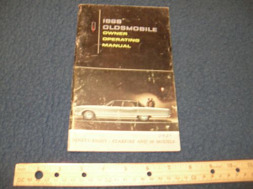 1966 oldsmobile  98 - starfire - delta - dynamic 88  owners manual - good used