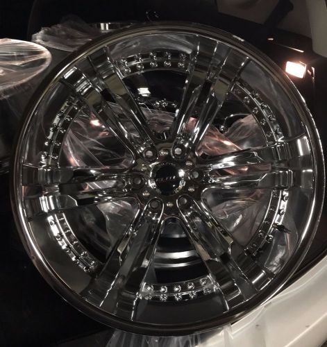 24x9.5 chrome rims elite wheel rims set of 4