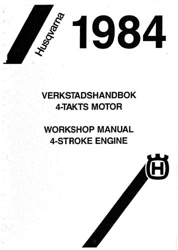 Husqvarna engine workshop service manual 1984 4 stroke engines