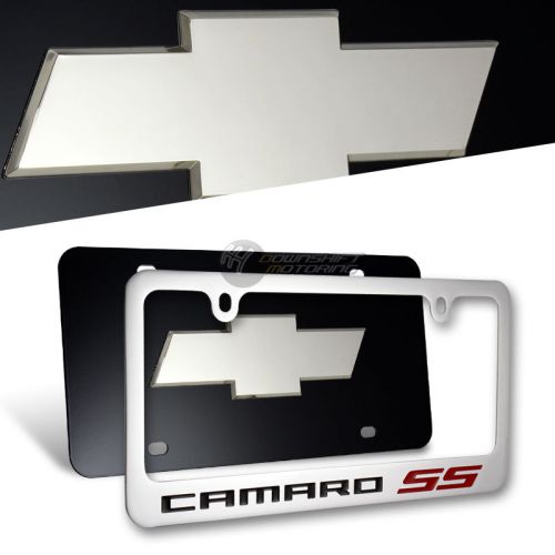 Chevrolet camaro ss stainless steel license plate frame -2pcs front &amp; back set