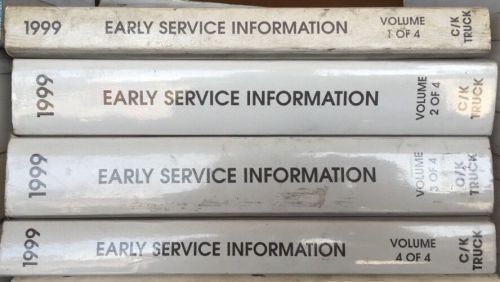 1999 c/k truck service shop manual early release 4 volume set chev silverado gmc