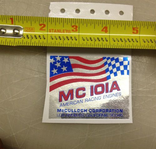 Mcculloch kart  decal mc 101a 101 a vintage go kart