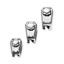 Harley davidson:  willie g. skull & coffin wheel weights 1/2 oz. - spoke style