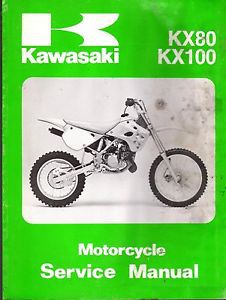1991 kawasaki motorcycle kx80 &amp; kx100 service manual 99924-1144-01 read (677)