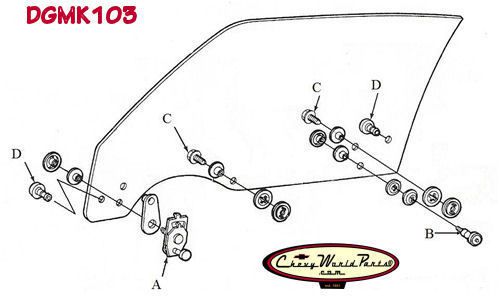 70-81 camaro firebird door glass and window roller mounting kit 28 pcs